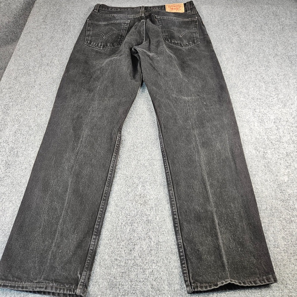 Levis 550 Relaxed Fit Jeans Mens 34x32 Faded Black Denim Tapered Leg 100% Cotton - Picture 10 of 10